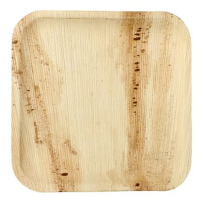 1 x 25 Teller, Palmblatt "pure" eckig 25,5 cm x 25,5 cm x 1,5 cm