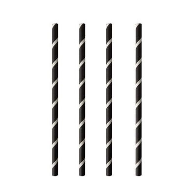 8 x 100 Shake-Halme, Papier Ø 8 mm · 20 cm schwarz/weiss "Stripes"