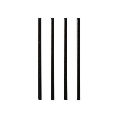 8 x 500 Cocktail Trinkhalme, Papier Ø 7 mm · 10 cm schwarz