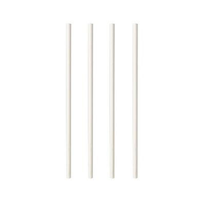 12 x 100 Shake-Halme, Papier "pure" Ø 8 mm · 25 cm weiss