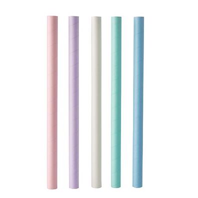 6 x 200 Bubble Tea Halme Papier Ø 12 mm · 20 cm farbig sortiert