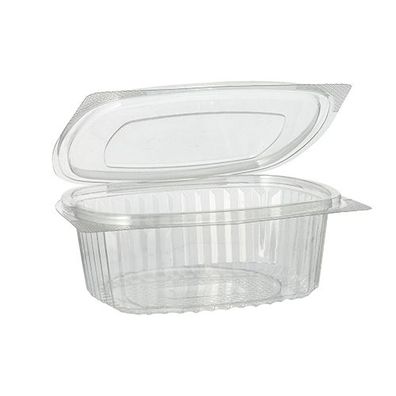 9 x 50 Feinkost- und Salatschalen mit Klappdeckel, R-PET oval 500 ml 5,5 cm x 12,4 cm
