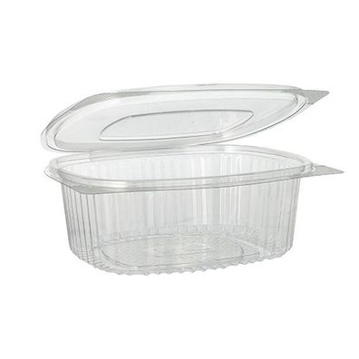 10 x 50 Feinkost- und Salatschalen mit Klappdeckel, R-PET oval 750 ml 6,2 cm x 14,4 c