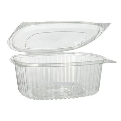 8 x 50 Feinkost- und Salatschalen mit Klappdeckel, R-PET oval 1000 ml 6,6 cm x 15,8 c