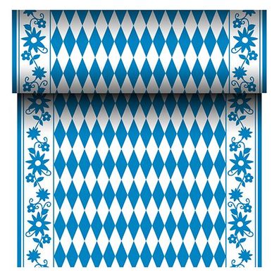 1 x Tischläufer, stoffähnlich, Airlaid 24 m x 40 cm "Bayrisch Blau"