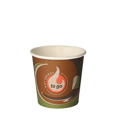25 x 80 Trinkbecher, Pappe "To Go" 0,1 l Ø 6,3 cm · 6 cm