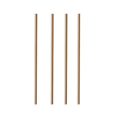 10 x 100 Trinkhalme, Papier "pure" Ø 6 mm · 20 cm braun