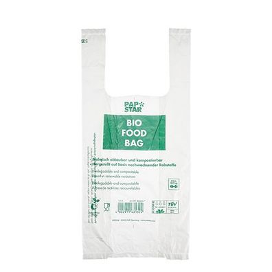 20 x 100 Hemdchen-Tragetaschen, Bio-Folie 47 cm x 22 cm x 13 cm transparent Knotenbeu