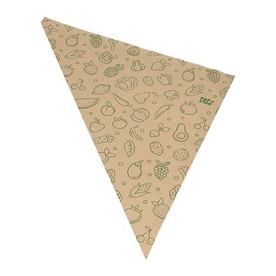 1 x 1000 Spitztüten, Kraftpapier 52,5 cm x 37 cm x 37 cm braun "Fruits & Vegs" Füllin
