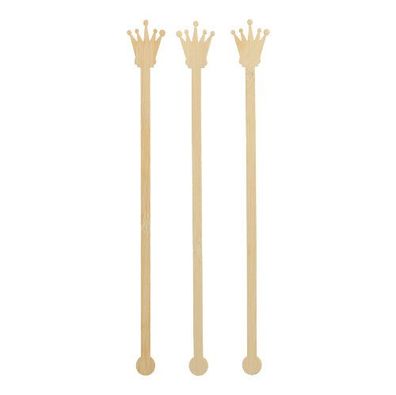 10 x 100 Getränke-Quirle, Bambus "pure" 20 cm "Crown"