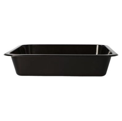 10 x 50 Mikrowellenschalen, PP ungeteilt 1330 ml 4,9 cm x 22,7 cm x 17,8 cm schwarz