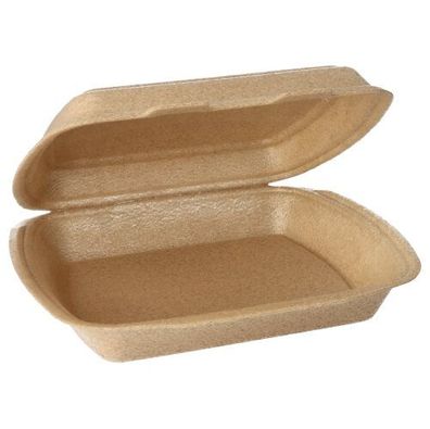 4 x 50 Menüboxen mit Klappdeckel, XPP ungeteilt 7 cm x 20,5 cm x 24 cm beige