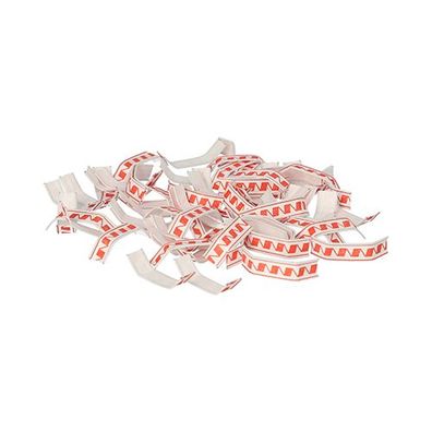 20 x 1000 Verschluss-Clips, drahtverstärktes Papier 3,3 cm x 0,8 cm x 0,1 cm rot/weis