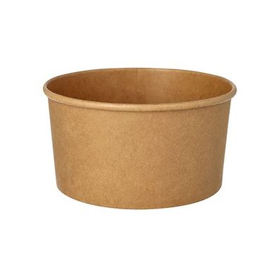 6 x 50 Salatschalen, Pappe rund 1000 ml Ø 15 cm · 7,5 cm braun
