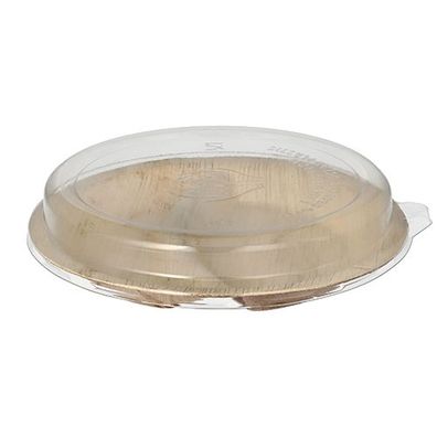 5 x 10 Teller, Palmblatt 2-geteilt 300 ml Ø 23 cm · 5,3 cm mit rPET Deckel "Kombipack