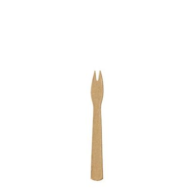 16 x 250 Pommes-Frites-Gabeln, Papier "pure" 8,5 cm braun