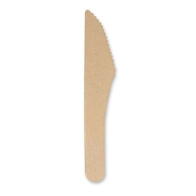 20 x 6 Messer, Papier "pure" 15,8 cm natur
