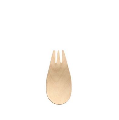 12 x 150 Fingerfood - Göffel, Holz "pure" 8,2 cm