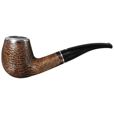 VAUEN Pfeife Maximus 572, dunkelbraun, sandgestrahlt, 9mm Filter, Weißpunkt