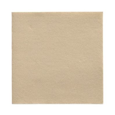 14 x 50 Servietten "DAILY Collection" 1/4-Falz 32 cm x 32 cm sand