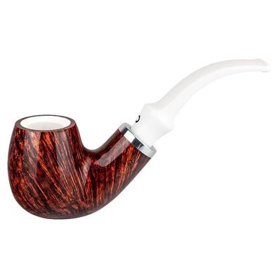 VAUEN Pfeife Maris MA 715, braun (rotbraun), glatt, 9mm Filter, Weißpunkt