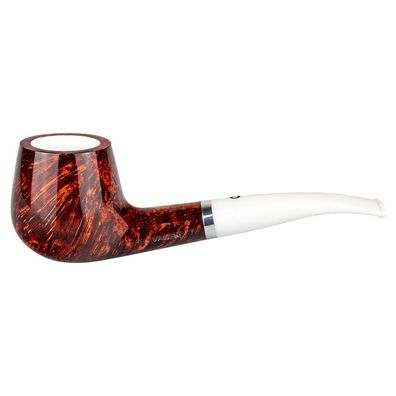 VAUEN Pfeife Maris MA 740, braun (rotbraun), glatt, 9mm Filter, Weißpunkt