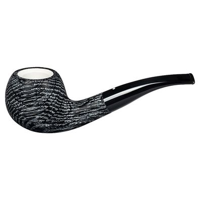 VAUEN Pfeife Lime LM 742, schwarz/weiß, glatt, 9mm Filter, Weißpunkt