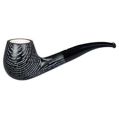 VAUEN Pfeife Lime LM 761, schwarz/weiß, glatt, 9mm Filter, Weißpunkt