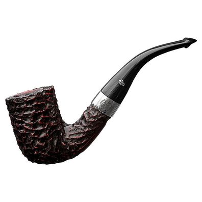 Peterson Pfeife Sherlock Holmes Rathbone Rustic, rotbraun, rustiziert