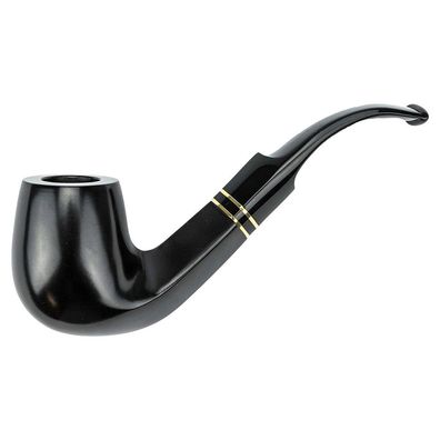 Jean Claude Pfeife Modell Nr.3, gebogen, schwarz