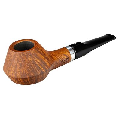 VAUEN Designer Pfeife Felix 3, braun, glatt, 9mm Filter, Weißpunkt