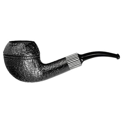 VAUEN Pfeife Hippo 5808, schwarz, sandgestrahlt, 9mm Filter