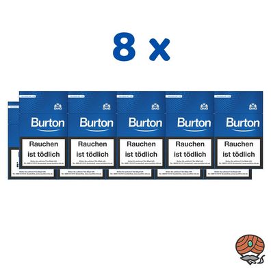 8 Stangen Burton Blue/Blau Filterzigarillos (17 Stück / Schachtel)