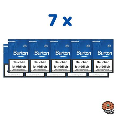 7 Stangen Burton Blue/Blau Filterzigarillos (17 Stück / Schachtel)