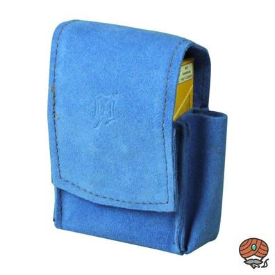 Original MR Zigarettenetui Velours JOY blau Feuerzeugfach, Standard/100er Pack