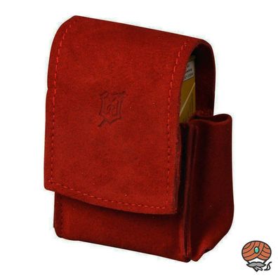 Original MR Zigarettenetui Velours JOY rot Feuerzeugfach, Standard/100er Pack