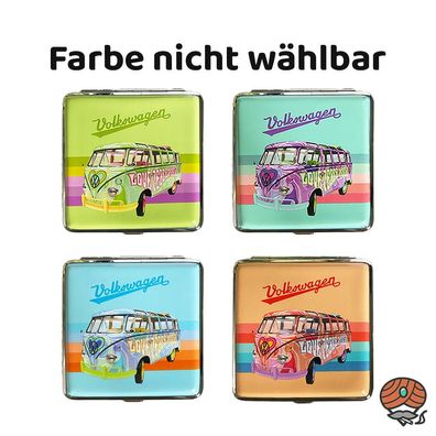 Volkswagen Metall Zigarettenetui VW Bus mit Gummiband, Farbe nicht wählbar