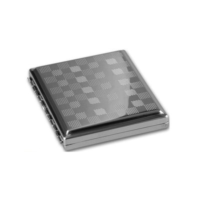 Vom Hofe Metall Zigarettenetui chrom mit Clip