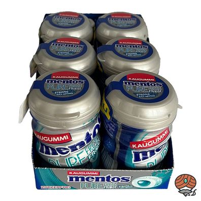 Mentos Pure Fresh Frost Kaugummi, Strong Euca Menthol, 6x 70g