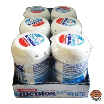 Mentos Pure White Kaugummi, Zuckerfrei, 6x 70g