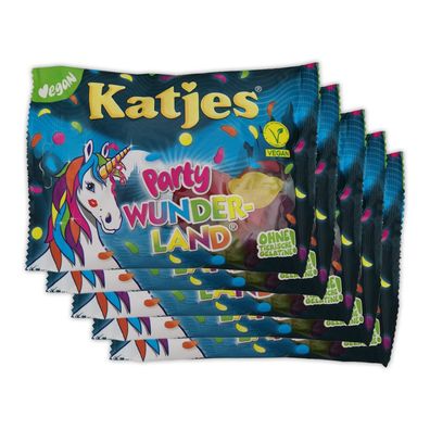 Katjes Party Wunderland, Vegan, 5x 175 g