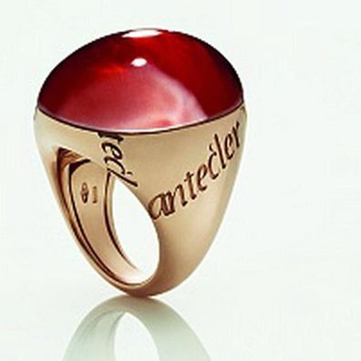 Chantecler - Frau - C.35767 - Pour Parler Ring aus 9-karätigem Roségold, orangefarben