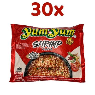 YumYum - Instatnudeln SHRIMP Flavour - Garnelengeschmack, 30x 60g