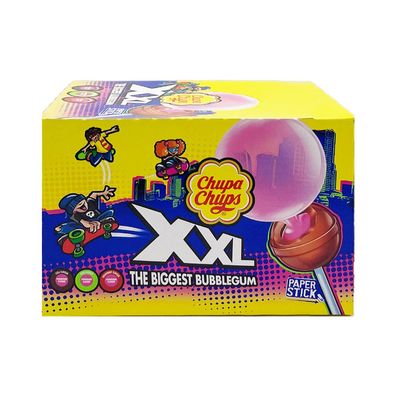 Chupa Chups XXL The Biggest Bubblegum Lollipop mit Kaugummi 25x 29g