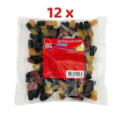 Red Band Fruchtgummi Lakritz Duos 12x 500g Beutel