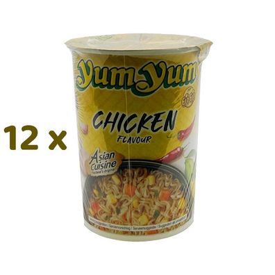 YumYum CUP Instatnudeln Chicken Flavour - Huhngeschmack 12x 70g