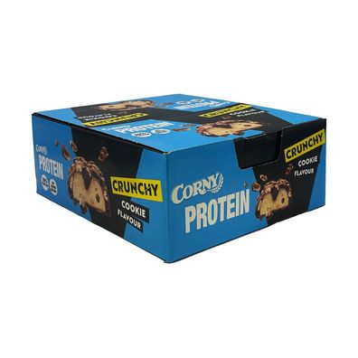 Corny Protein Riegel Crunchy Cookie Flavour, Kiste mit 12x 45g