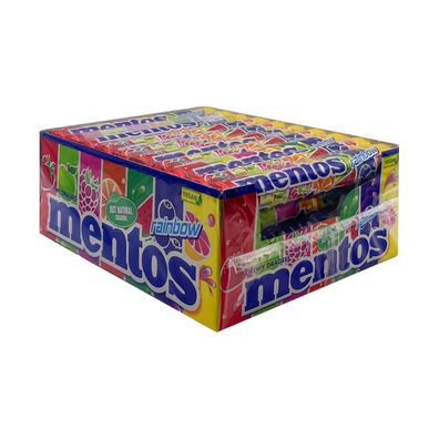 Mentos Rainbow Kaubonbons, Kiste mit 40 Rollen à 37,5g
