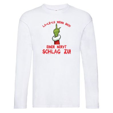 La Le Lu | Weihnachten | Weihnachtsmuffel | Lichter vl13 Long Sleeve Weiß