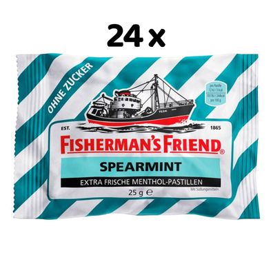 Fisherman`s Friend Menthol-Pastillen Spearmint, vegan 24x 25g